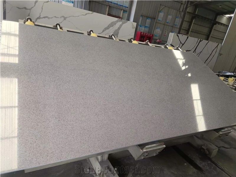 Wholesale 0 Silica Stone White Artificial  Quartz Tiles