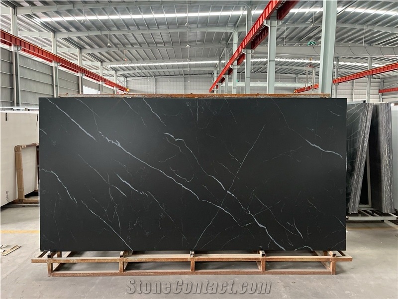 Black Marquina Sintered Stone Slabs