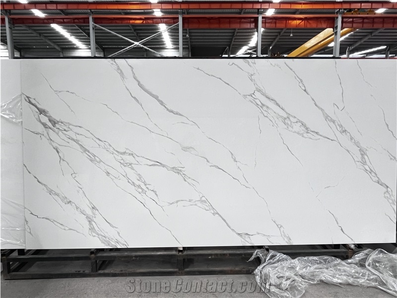 White Calacatta Sintered Stone Slabs