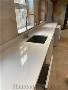 LQ-301 Vietnam Artificial Stone Iced White Quartz VN