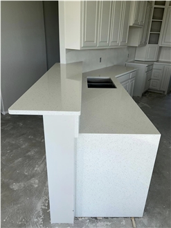 LQ-303 White Quartz FOB Vietnam Engineered Stone