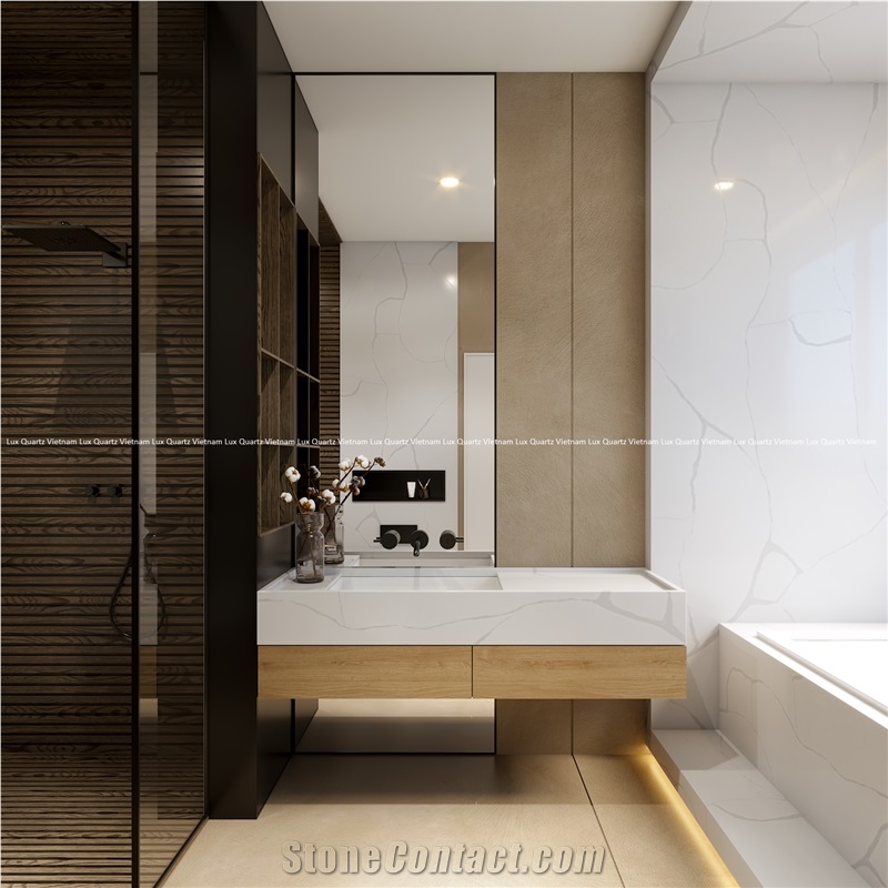 LQ-811 Vintage Calacatta Quartz Vietnam Calacatta Vagli