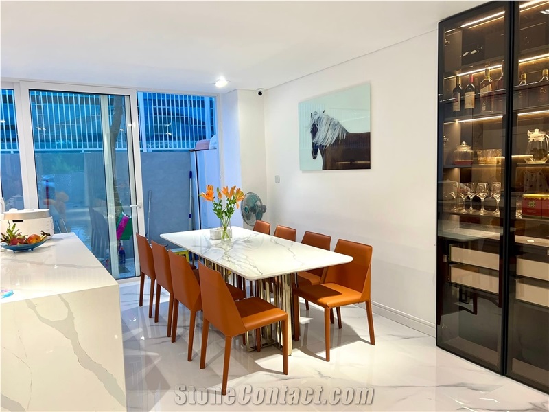 LQ-812 Quartz Slabs Vietnam Artificial Stone Calacatta