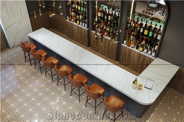 LQ-822 Best Price Calacatta  Quartz Lux Vietnam