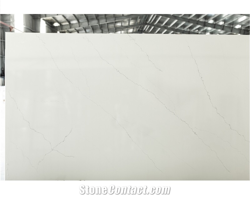 LQ-903 Calacatta Edith Quartz Slabs Vietnam