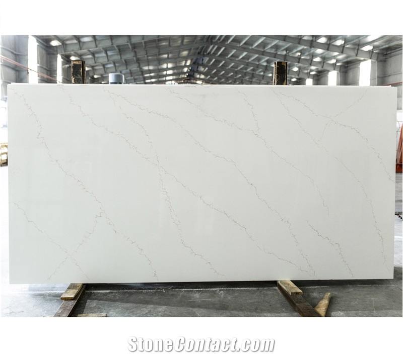 LQ-904 Calacatta Leeon Quartz Slabs Vietnam