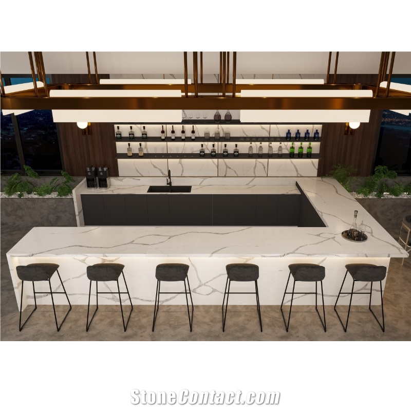 LQ-907 Calacatta Lorenza  Quartz Slabs Vietnam