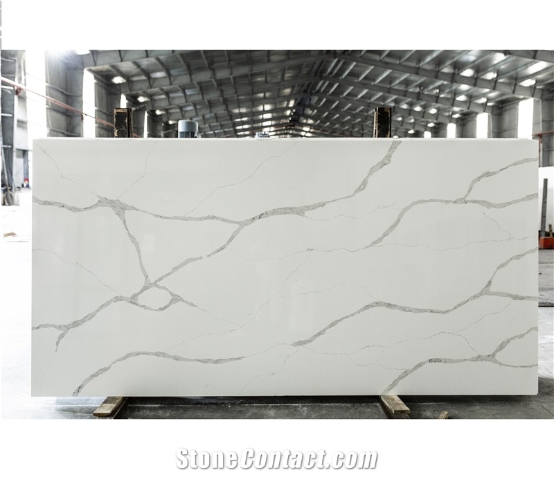 LQ-907 Calacatta Lorenza  Quartz Slabs Vietnam