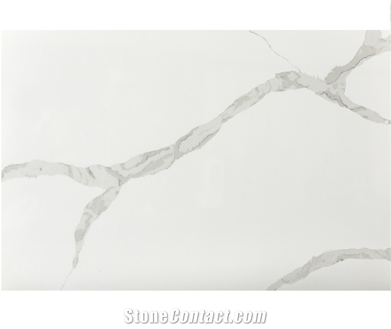 LQ-907 Calacatta Lorenza  Quartz Slabs Vietnam