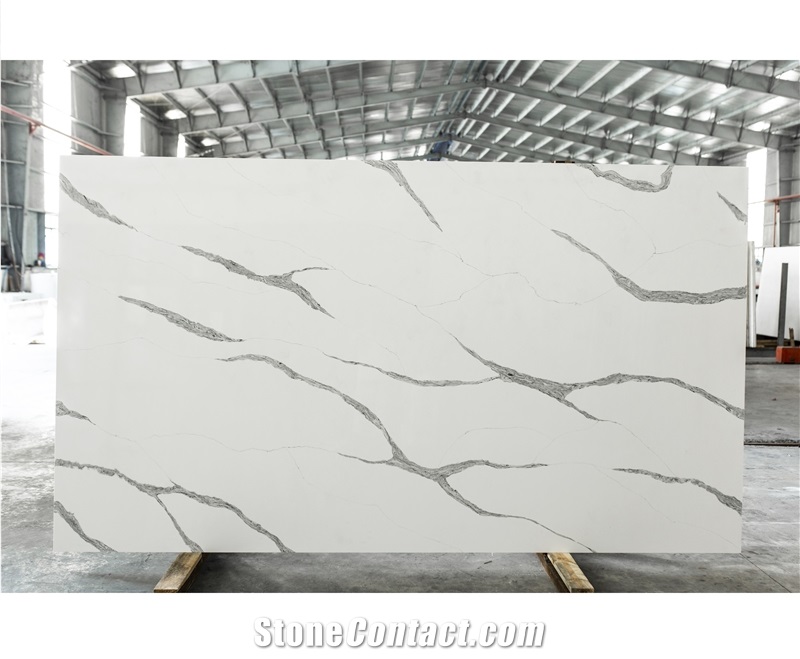 LQ-909 Calacatta Noor Quartz Slabs Vietnam