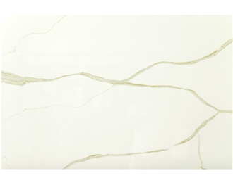 LQ-911 Calacatta Wavy Gold Quartz Slabs Vietnam