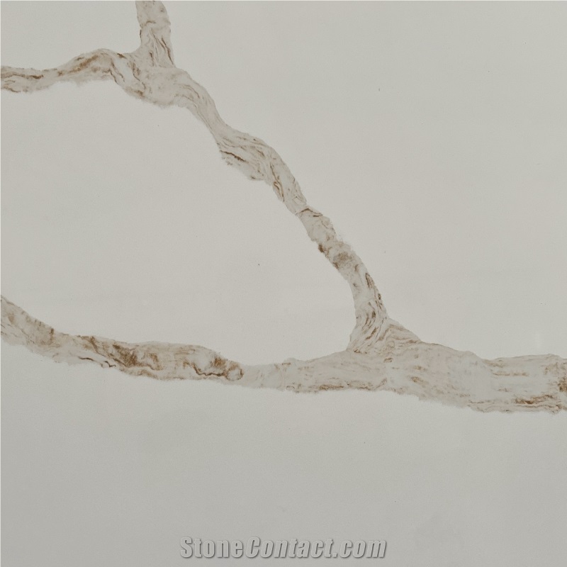 LQ-915 Calacatta Michelo Gold Quartz Slabs Vietnam