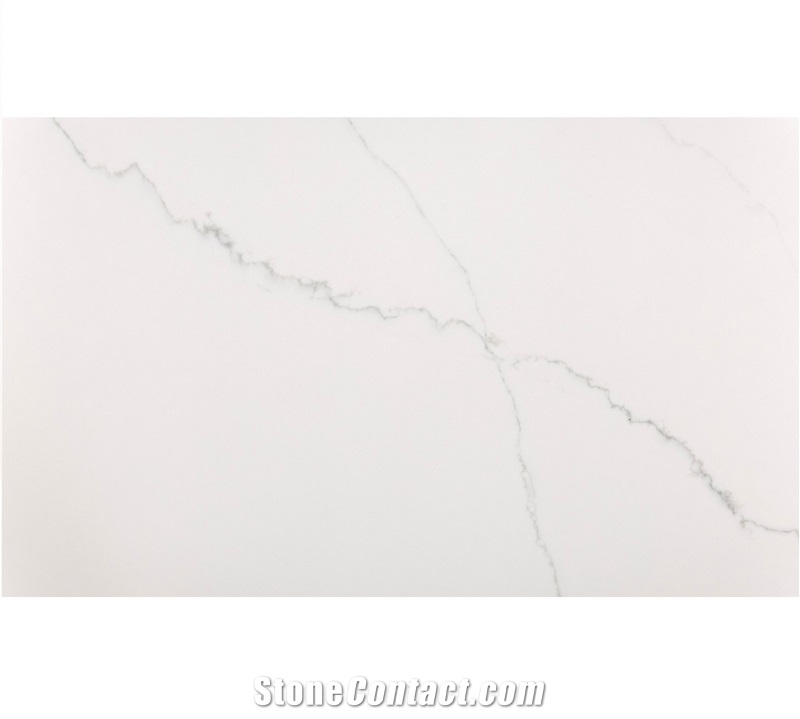 LQ - 916 Calacatta Aqua Blue Quartz Slabs Vietnam