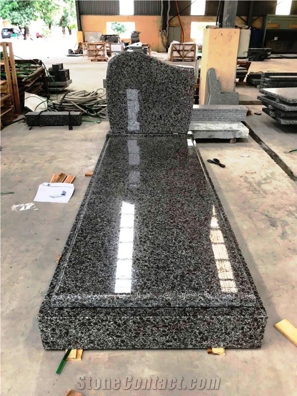 High Grade Black Granite Headstone Vietnam Factory