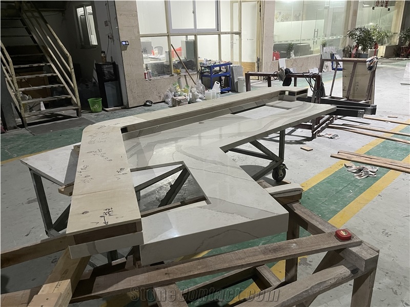 Calacatta Quartz Kitchen Countertops