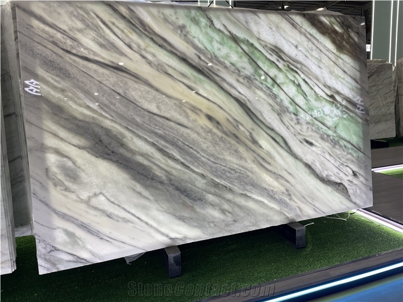 Backlit Wall Marble Slabs Desert Oasis