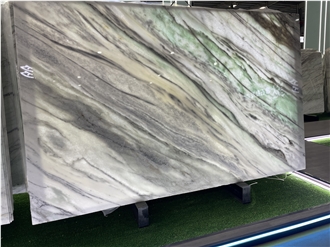 Backlit Wall Marble Slabs Desert Oasis