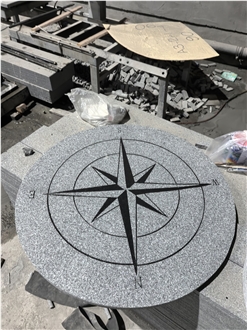 Grey Granite Compass For Garden Walkway  Pool Terrace Pavers