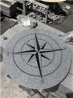 Grey Granite Compass For Garden Walkway  Pool Terrace Pavers
