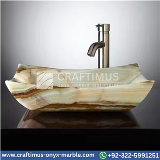 Green Onyx Square Vessel Sink Categories And Collection