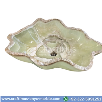 Jade Green Onyx Shell Shaped Sinks Design Collection