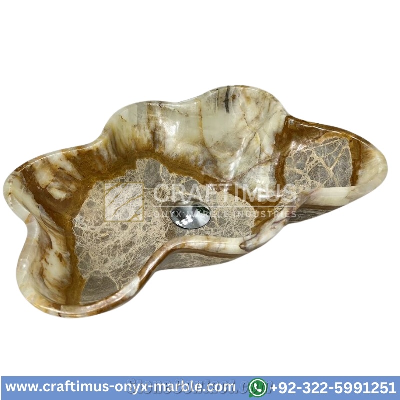 Jade Green Onyx Shell Shaped Sinks Design Collection