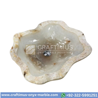 Jade Green Onyx Shell Shaped Sinks Design Collection