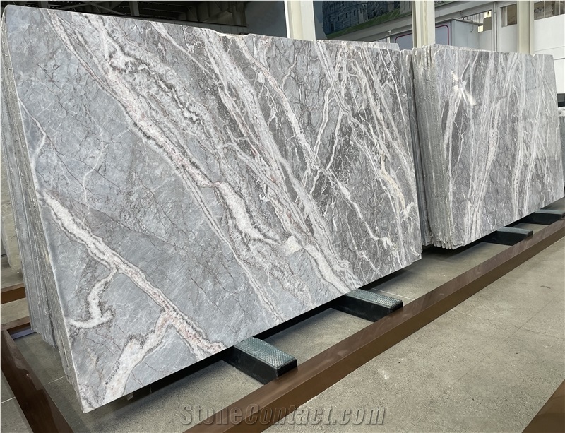 Italian Pesco Grey Marble Slabs