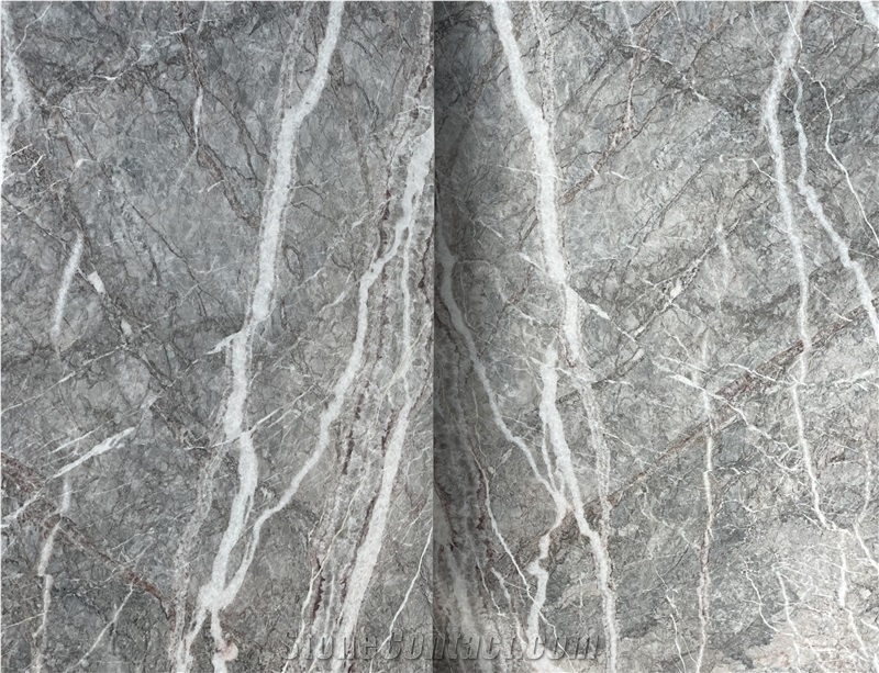 Italian Pesco Grey Marble Slabs