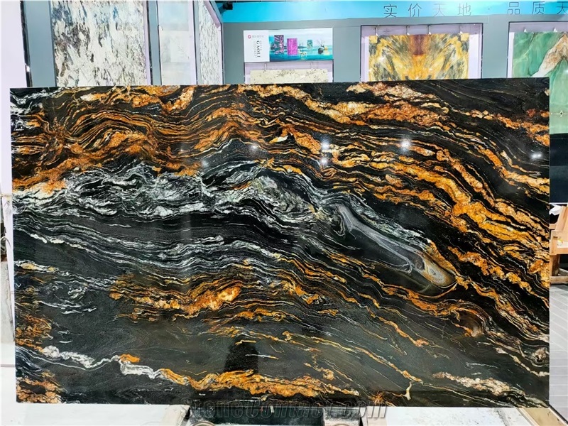 Black Luxury Granite Slabs Tile