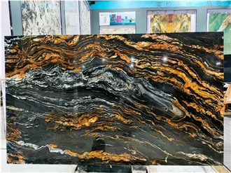 Black Luxury Granite Slabs Tile