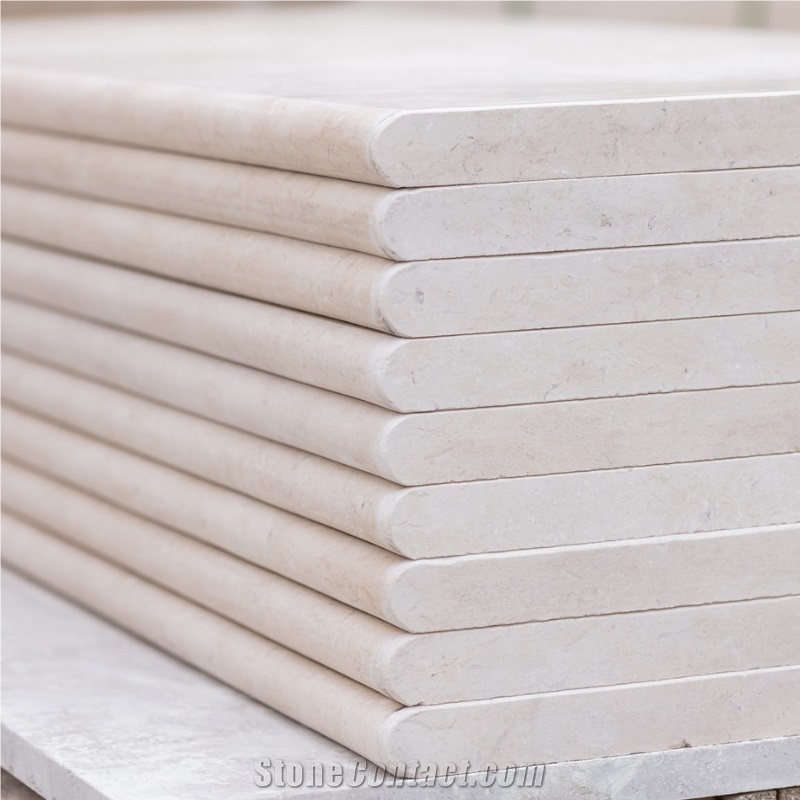 Galala Limestone Bullnosed Pool Tiles