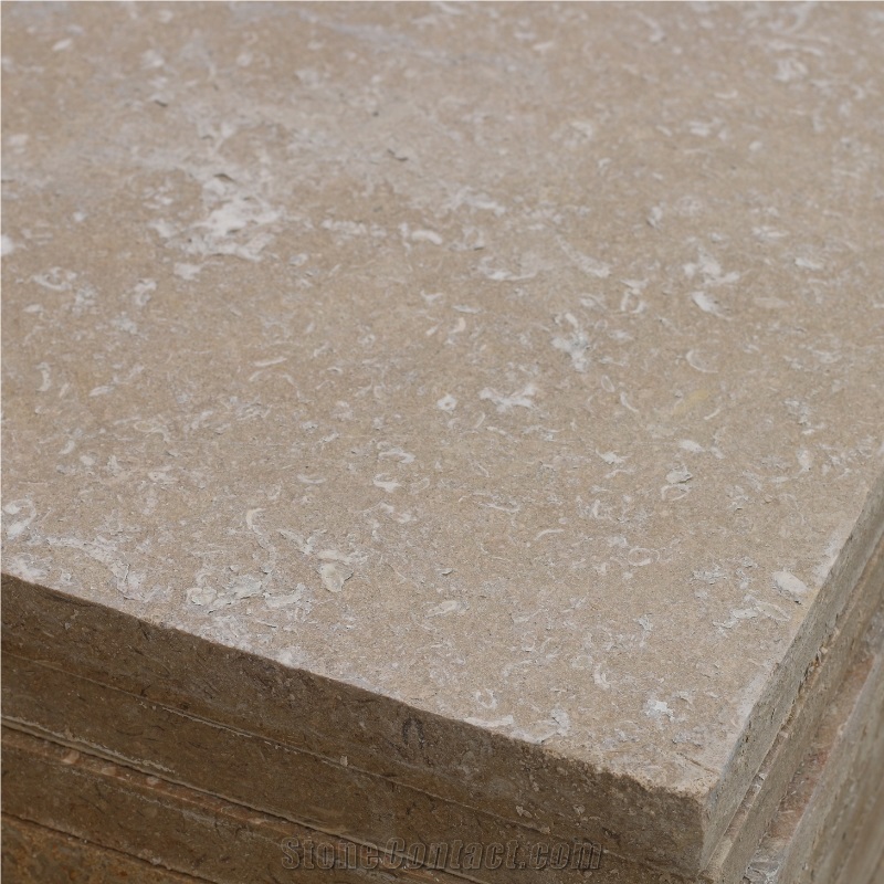 Sinai Pearl Limestone Flamed Tiles