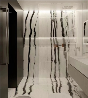 China Panda White Marble Polished 2Cm Tiles