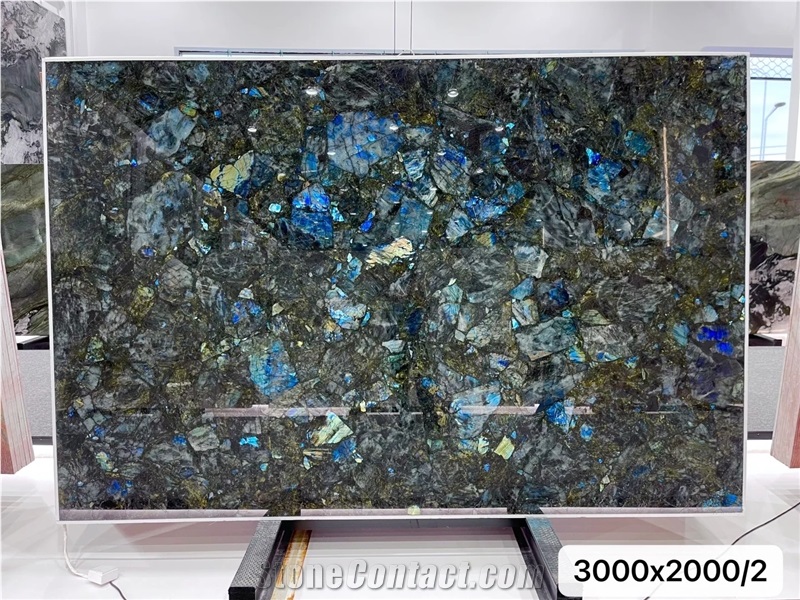 Madagascar Lemurian Blue Polished 2Cm Granite Slabs