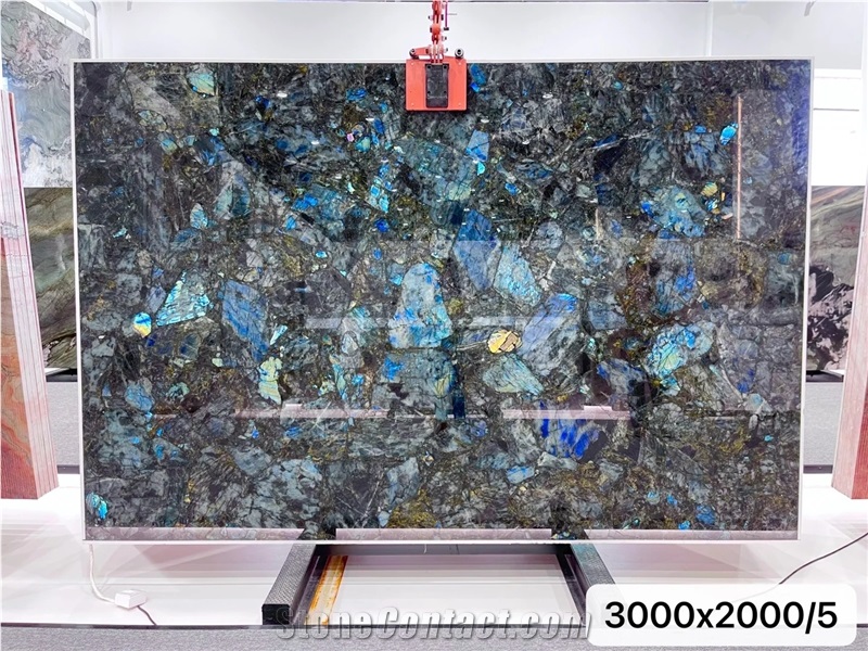 Madagascar Lemurian Blue Polished 2Cm Granite Slabs