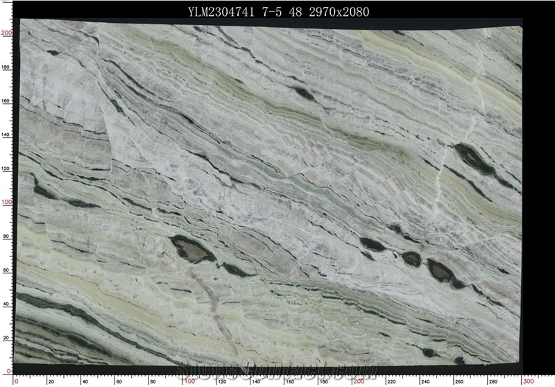 China Dedalus Green Marble Slab Tiles For Countertops