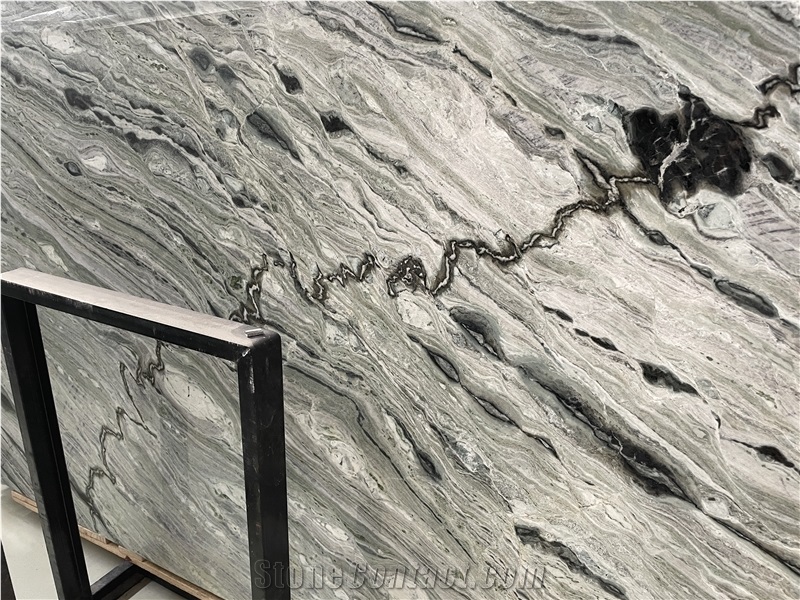 China Dedalus Green Marble Slab Tiles For Countertops