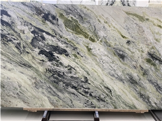 China Dedalus Green Marble Slab Tiles For Countertops