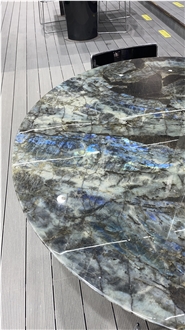 Madagascar Labradorite Blue Granite Tiles For Countertop