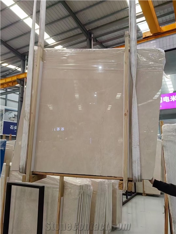 Nature Beige Marble Look Crema Uno Slab Tiles