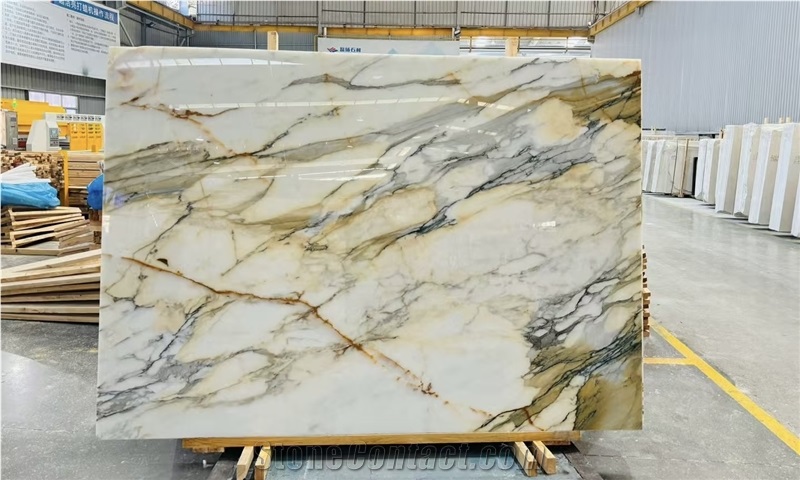 Nature Slab Polished Design Calacatta Gold Marble Slabs