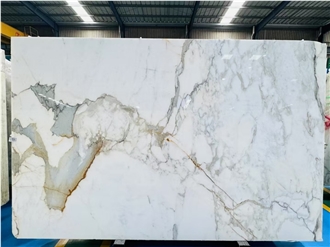 Nature Slab Polished Design Calacatta Gold Marble Slabs