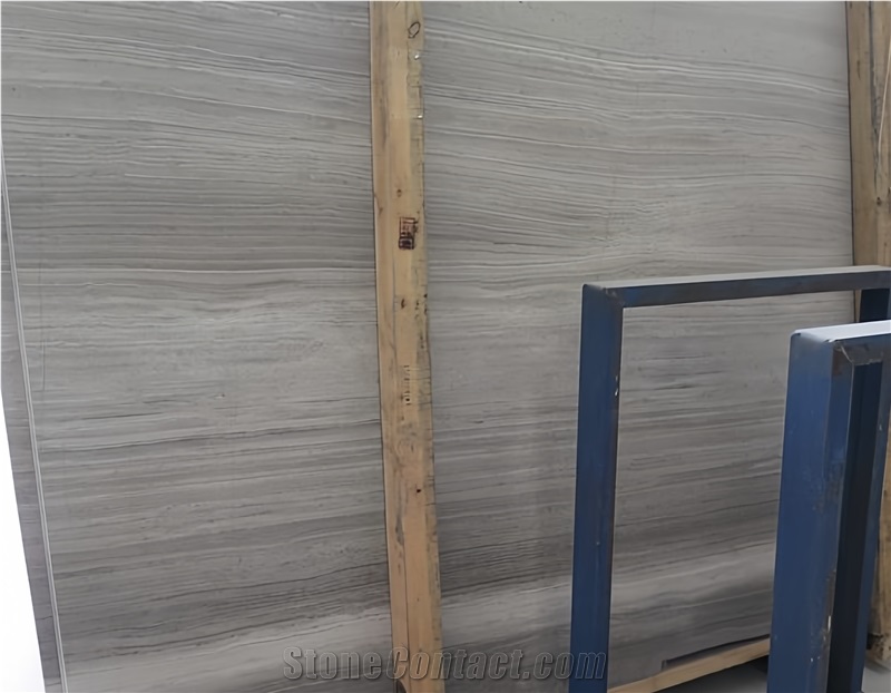 Gray Wooden Grain  Marble Slabs