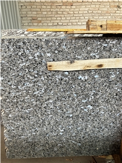 Leathered Polished Silver Pearl Granite Slabs