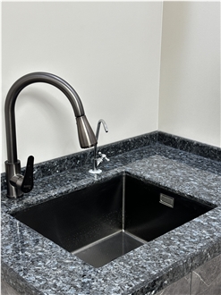 Leathered Polished Silver Pearl Granite Slabs
