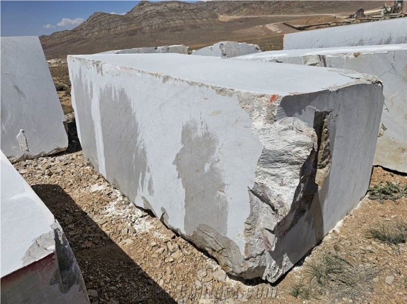 Persian River Silver Grey Marble Rough Blocks