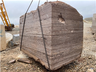 Persian Silver Titanium  Travertine Rough Blocks
