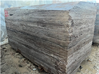 Persian Silver Titanium  Travertine Rough Blocks