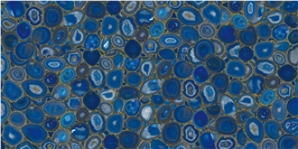 Blue Agate Semiprecious Stone Slabs